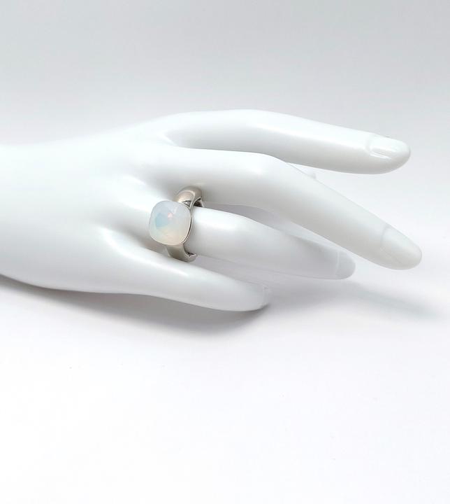 Produktbild Signé Signè Ring Damenring elastisch silberfarben rhodiniert One Size Opal Weiss No.15 (16, 17)