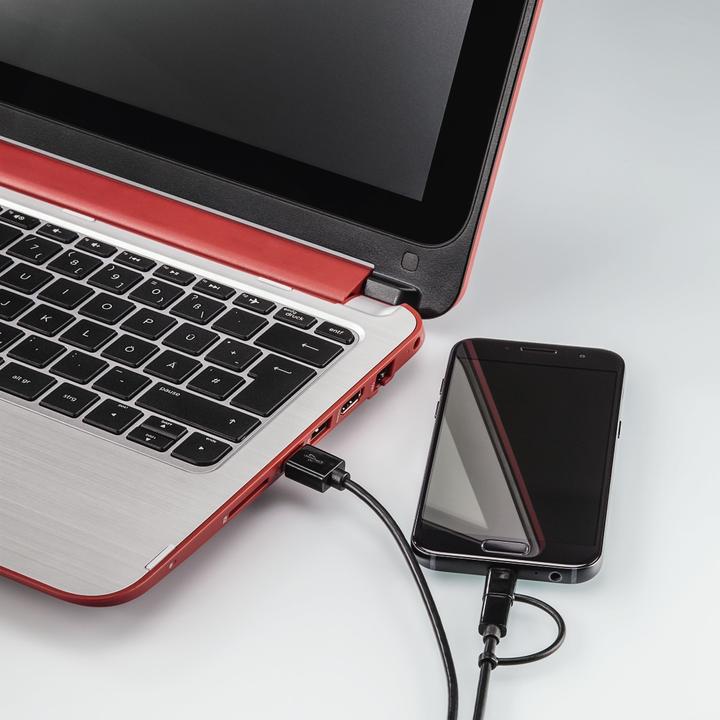 Produktbild Hama 2in1-Micro-USB-Kabel mit USB-C-Adapter (1 m, USB 2.0)