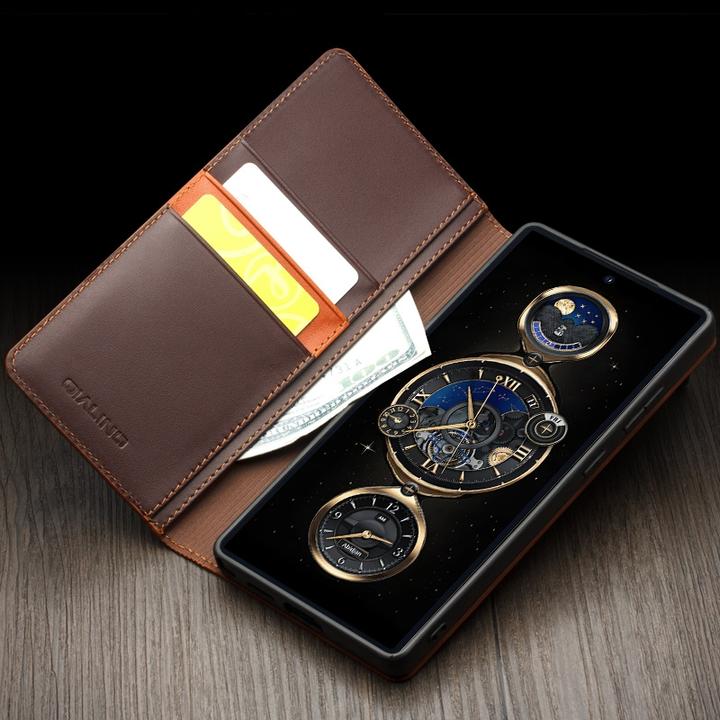 Produktbild QiAlino Hülle Flip Matt Wallet (Samsung Galaxy S25 Ultra)