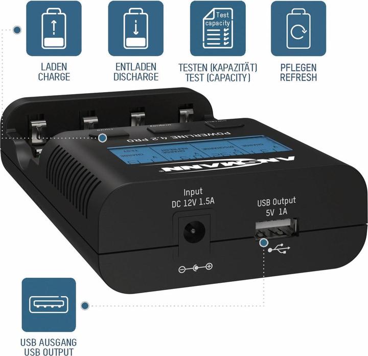 Produktbild Ansmann Powerline 4.2 Pro (1 Stk., HR03, Ladegerät ohne Akku)