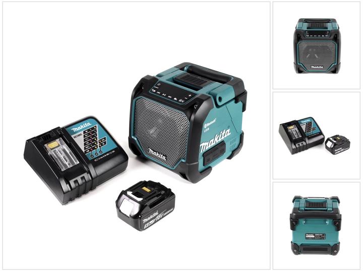 Produktbild Makita DMR 202 RT1 Baustellen Lautsprecher 18V - für Akku- und Netzbetrieb, mit Bluetooth-Funktion (Bluetooth)