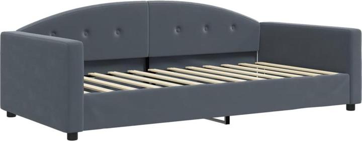 Immagine prodotto VidaXL Tagesbett Ausziehbar Matratzen Schlafsofa Bett Dunkelgrau 100x200 cm Samt (100 x 200 cm)