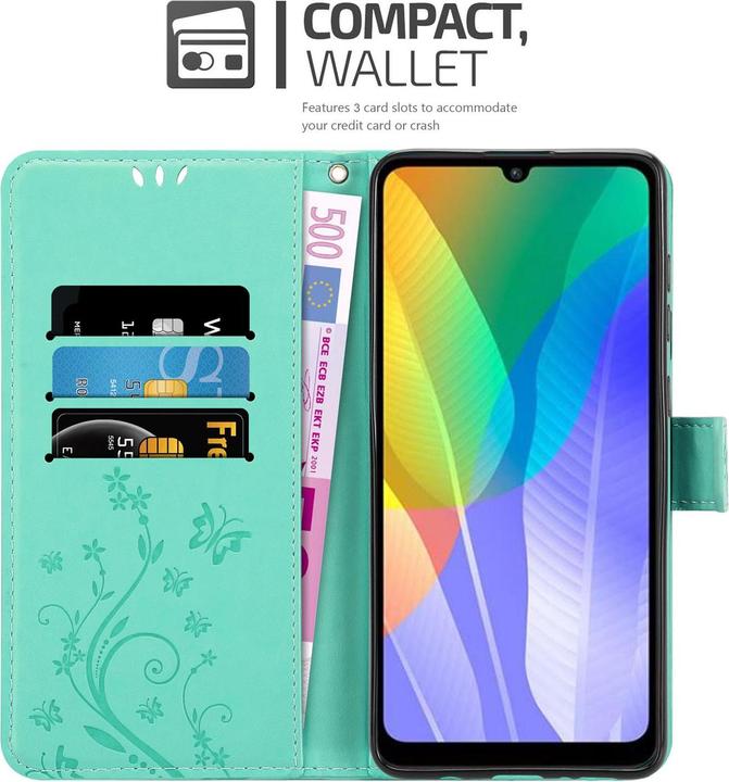 Produktbild Cadorabo Flower Book Cover (Huawei Y6p)