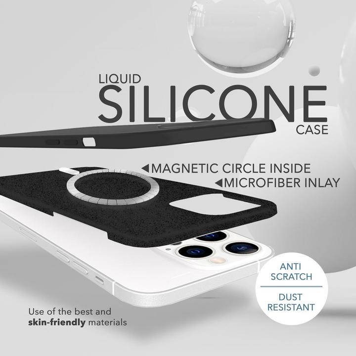 Actual product image Nalia Liquid silicone case with MagSafe function & 2x display protection glass (Apple iPhone 14 Pro)
