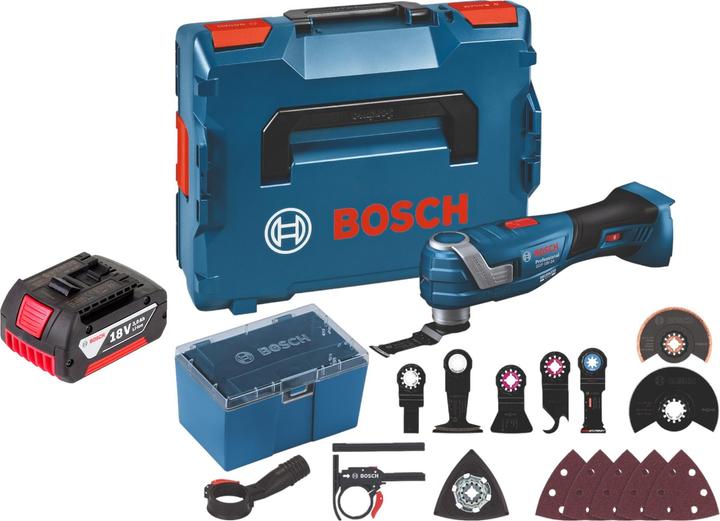 Bosch Professional Bosch GOP 18V-34 Professional Akku Multi Cutter 18 V Starlock Plus + 1x Akku 3,0 Ah + 17 tlg.