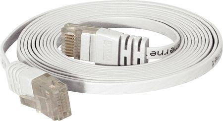 Actual product image Tecline Patch cord U/UTP Cat.6 Slim-Line white 0.5 m (U/UTP, CAT6, 0.50 m)