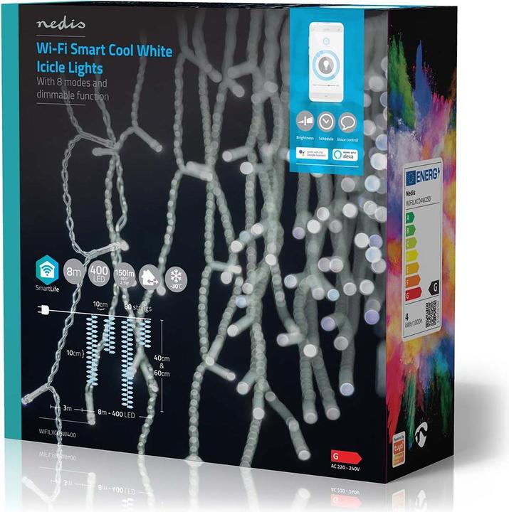 Image du produit Nedis SmartLife Décorative LED | Wi-Fi | Blanc froid | 400 LED | 8.00 m | Android™ / IOS (0.23 m)