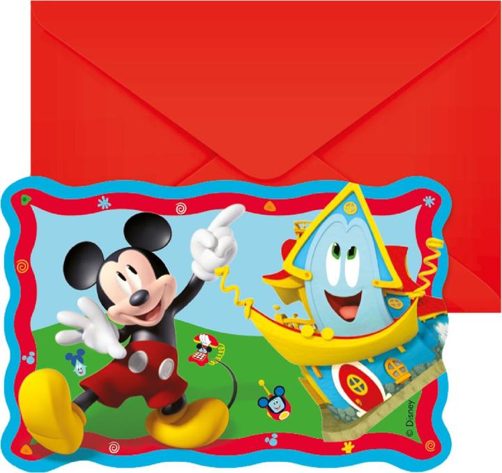 Image du produit Qualatex Invitations Mickey Mouse Anniversaire (6 pcs)