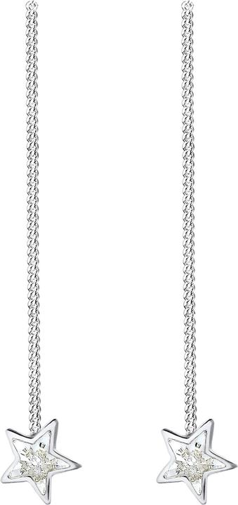 Image du produit Elli Boucles d'oreilles étoiles Astro chaîne cristaux argent 925 (Cristal de verre, Argent sterling 925)