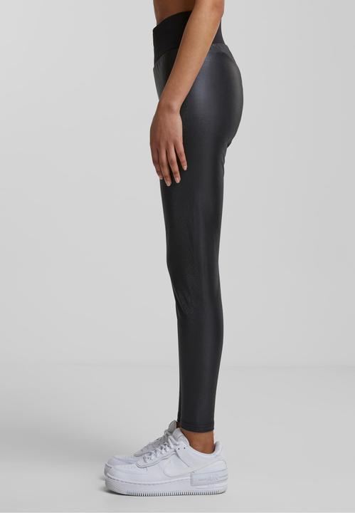 Actual product image Urban Classics Ladies Synthetic Leather High Waist Leggings (L)