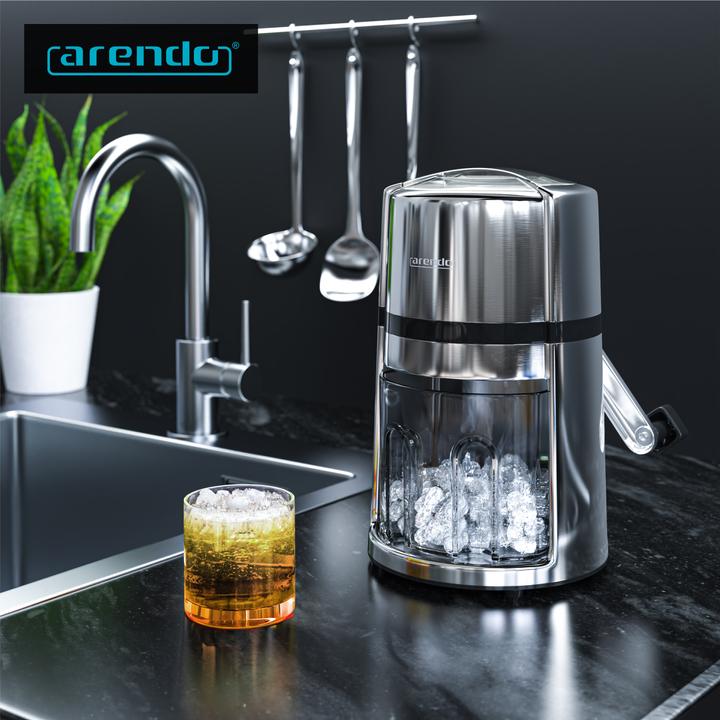 Actual product image Arendo Ice crusher stainless steel 1.1 litre, ice crusher, ice crusher for cooling and keeping fresh