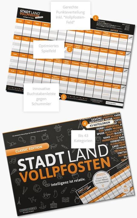 Immagine prodotto Denkriesen Stadt Land Vollpfosten - L'intelligenza è relativa (Tedesco)