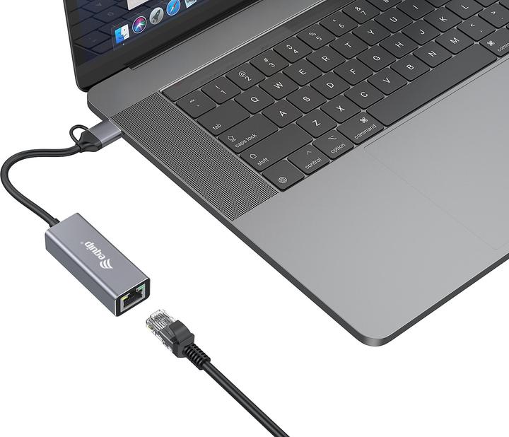 Produktbild equip USB-C auf 2.5 Gigabit Ethernet (USB-C, USB, RJ45 2.5 Gigabit Ethernet (1x))