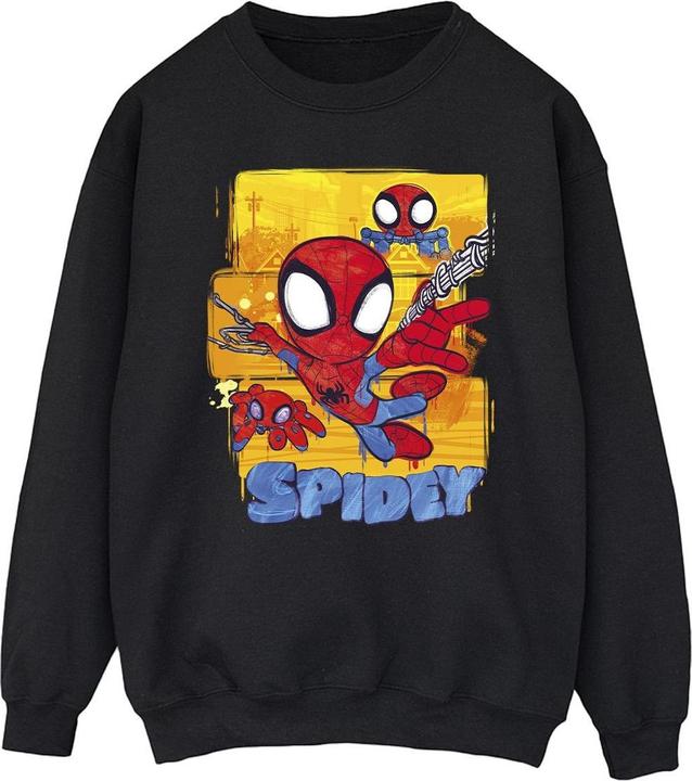 Actual product image Mens Spidey And His Amazing Friends Flying Sweatshirt (L)