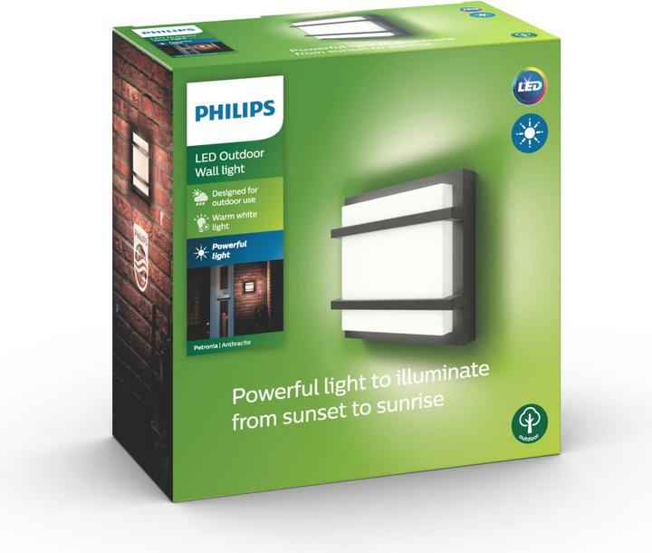 Actual product image Philips Petronia LED wall lamp (1200 lm, IP44)