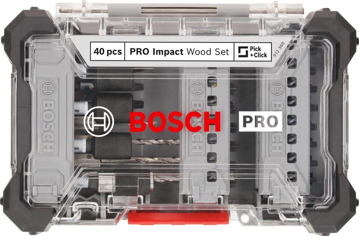 Actual product image Bosch Professional Zubehör PRO Impact screwdriver bits and wood drill mixed set, 40 pcs.