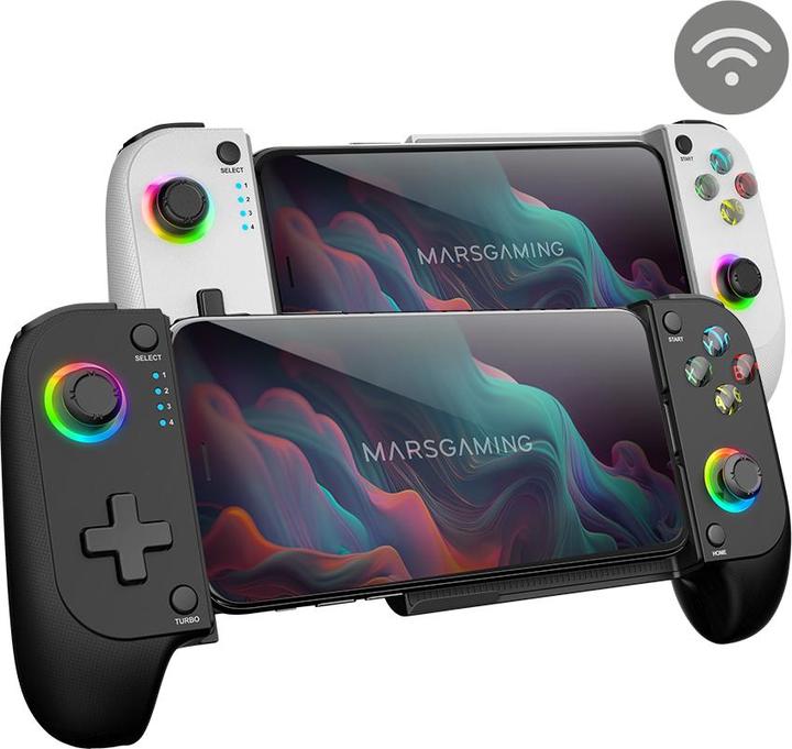 Produktbild Mars Gaming Manette De Jeu Sans Fil Mgp-X (Blanc) (Switch, Android, PS4, iOS, PS5, PS3)