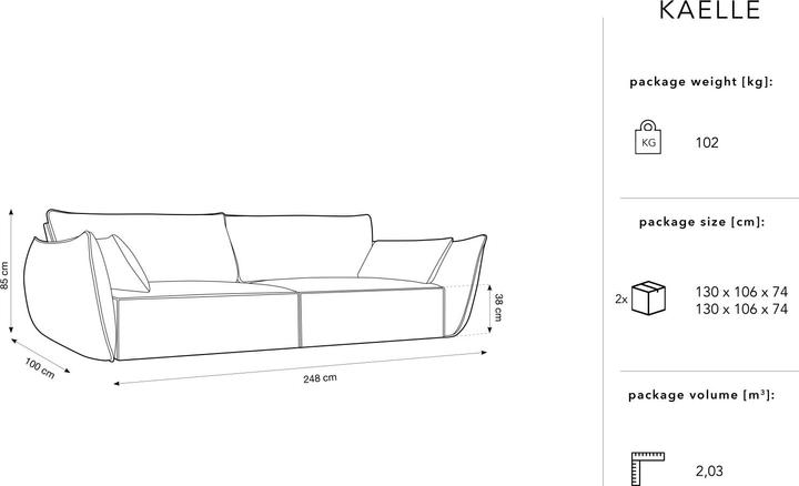 Actual product image Micadoni Kaelle (2 person sofa, 3-seater, 4-seater)
