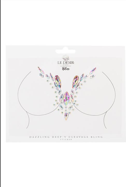 Actual product image Le Désir Dazzling Deep-V Cleavage Bling Sticker