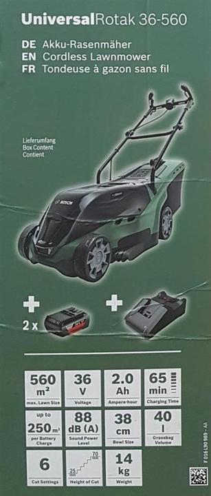 Actual product image Bosch Home & Garden Universal Rotak 36-560 (Rechargeable battery operated)