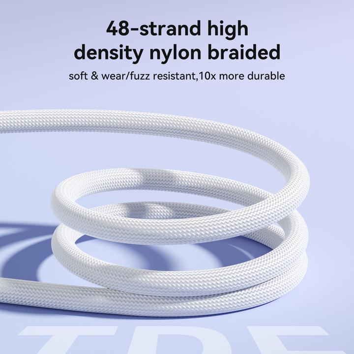 Actual product image Joyroom S-A42 Crystal Clear Series Fast Charging Data Cable USB-A to Type-C 3A 1.2m White (1.20 m)