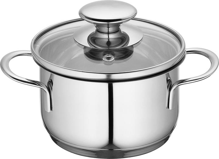 Produktbild Küchenprofi Mini-Töpfchen m.Glasdeckel 12 cm, 6.5 dl (12 cm, Kochtopf, Edelstahl)