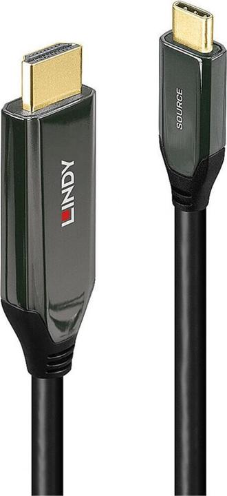 Image du produit Lindy Câble adaptateur USB type C vers HDMI 8K60 de 2m Pour connecter un écran HDMI 8K au port USB type C (2 m, USB Type C)