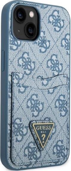 Image du produit Guess GUHCP13MP4TPB iPhone 13 6,1" niebieski/blue hardcase 4G Triangle Logo Cardslot (Apple iPhone 13)