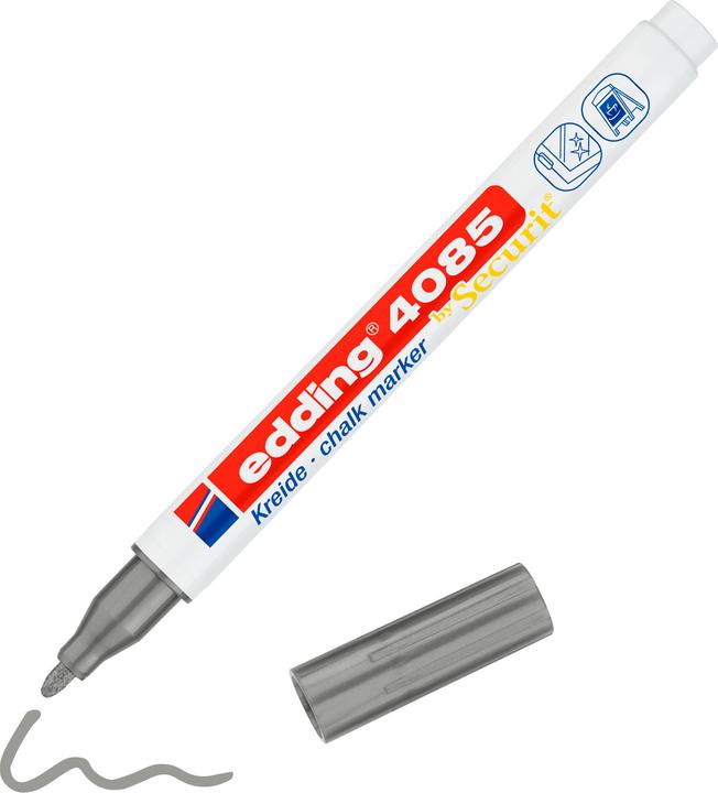 Actual product image Edding Chalk marker 4085 silver (Silver, 2 mm, 1 x)
