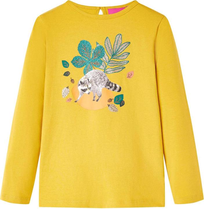 VidaXL Kinder-Langarmshirt Ocker 92,Material: 95 % Baumwolle. 5 (92)