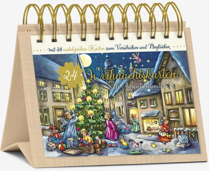 Produktbild Tisch-Adventskalender '24 Nostalgische Weihnachtskarten'