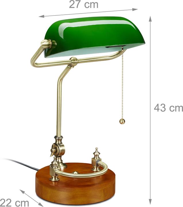 Produktbild Relaxdays Bankerlampe (E27)