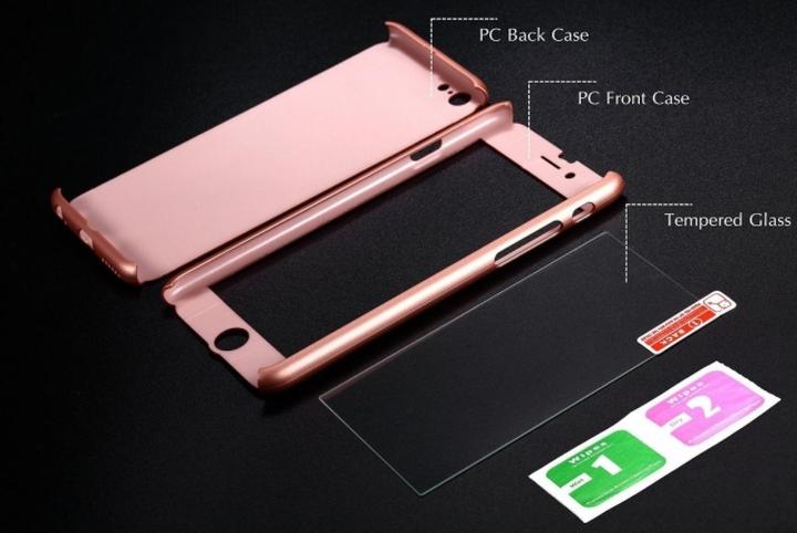 Image du produit Floveme Étui en verre blindé 360 degrés pour iPhone 6/6S Protection intégrale (1 pièce(s), Apple iPhone 6s)