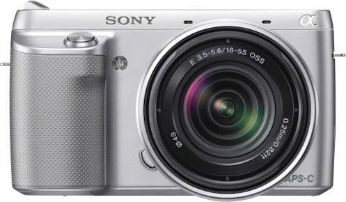 Sony NEX-F3, 16.1 MP, FullHD, 18-55mm Kit, Silber