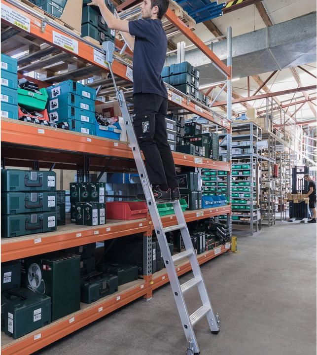 Image du produit Munk Échelle de rayonnage à marches mobile 16 marches (Échelle pour rayonnage, 419 cm)