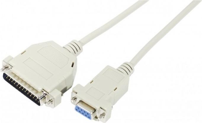 Générique DB9 femelle à DB25 mâle série null modem cord- 3 m (3 m, Parallèle (imprimante))