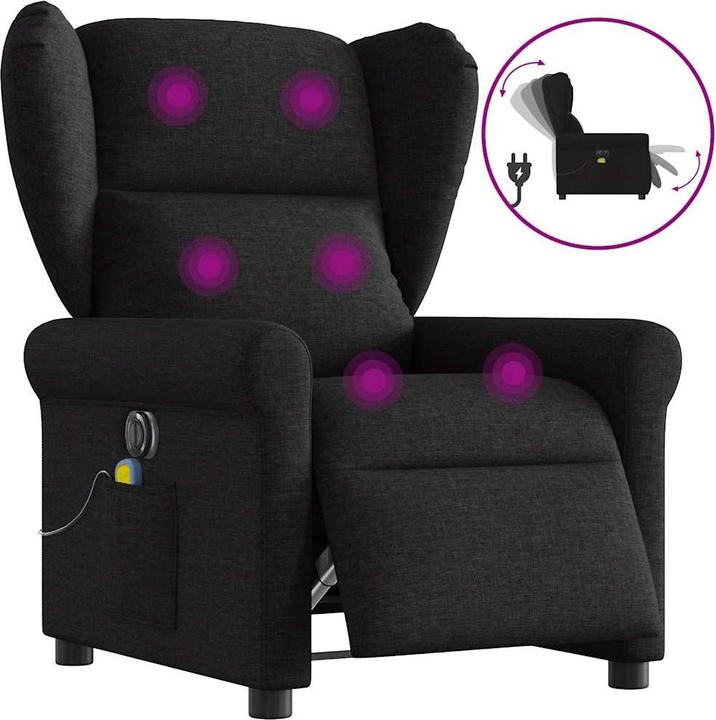 Produktbild VidaXL Massagesessel Elektrisch Schwarz Stoff