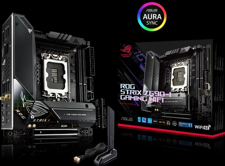 Actual product image ASUS ROG Strix Z690-I Gaming Wifi (LGA 1700, Intel Z690 (DDR5), Mini-ITX)