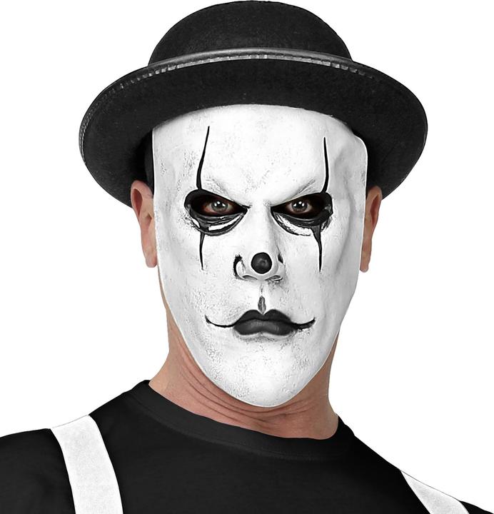 Actual product image Widmann Harlequin half mask with bowler hat