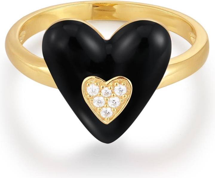 Image du produit Glanzstücke München Femme coeur argent sterling zirconium or jaune - 33806 (52, Argent 925)