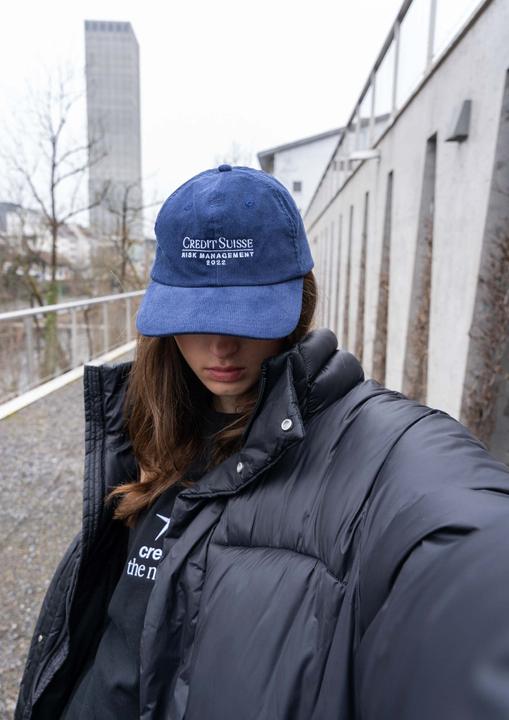 Actual product image Plakativ «Credit Suisse Risk Management» Corduroy Cap Navy