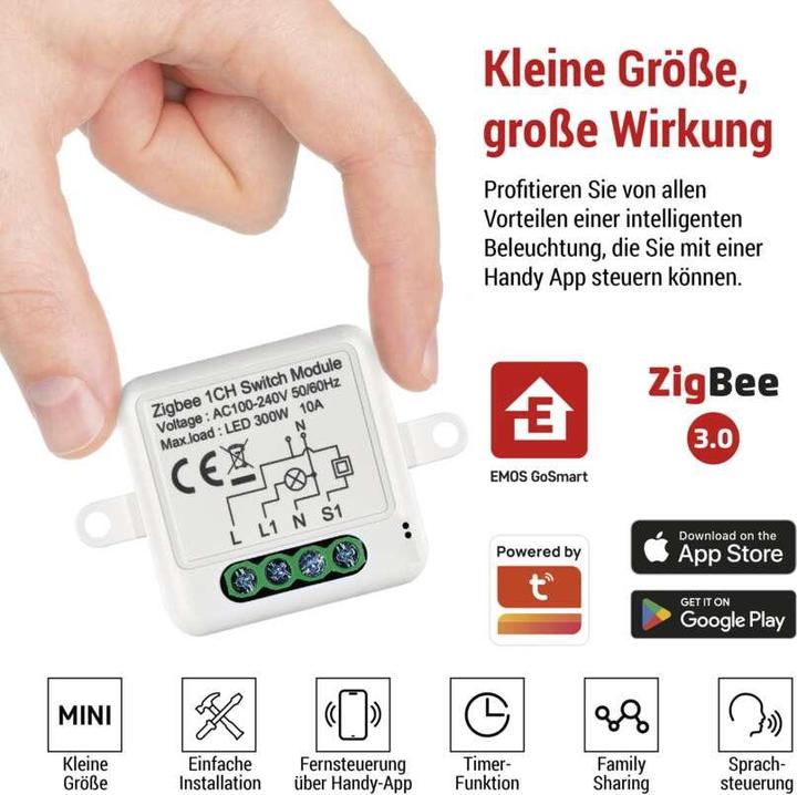 Etichetta energetica Emos Modulo switch GoSmart IP-2101SZ, ZigBee, 1 canale (Attuatore dell'interruttore)