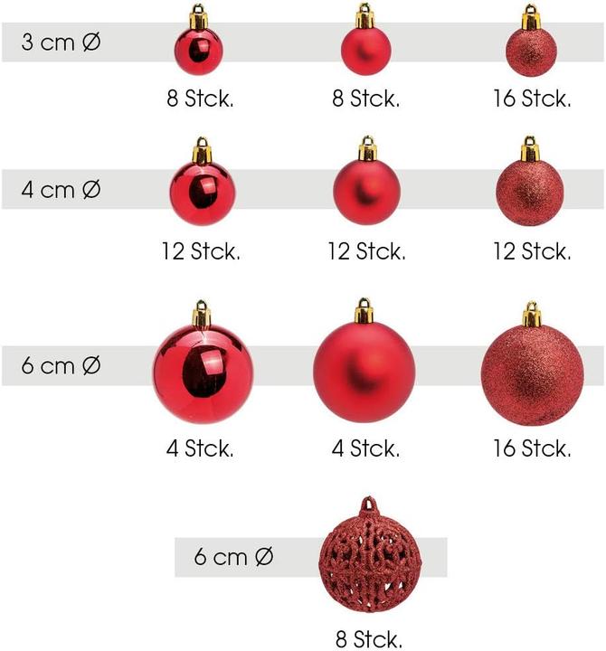 Produktbild Woma Weihnachtskugeln Set (100 -teilig)