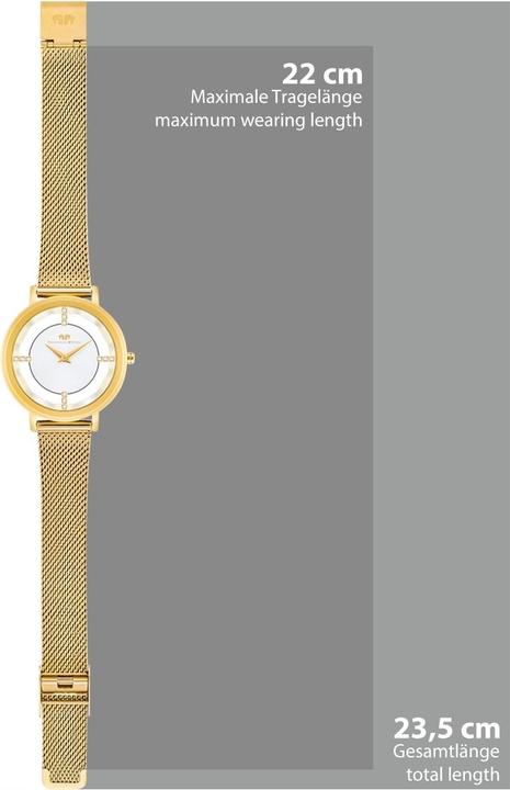 Produktbild Damen Quarzuhr Lucrezia Edelstahl Gelbgold - 33686 (Analoguhr, 36 mm)