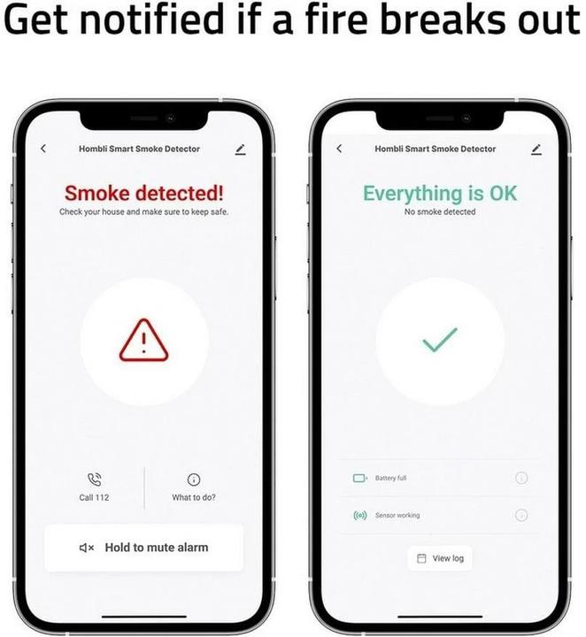 Actual product image Hombli Smart Smoke Detector