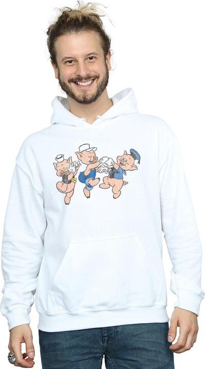 Actual product image Disney Mens Three Little Pigs Having Fun Hoodie (XXL)