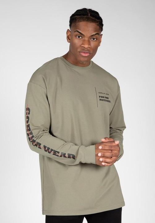Actual product image Gorilla Wear Boise Oversized Long Sleeve Army Green (XL)