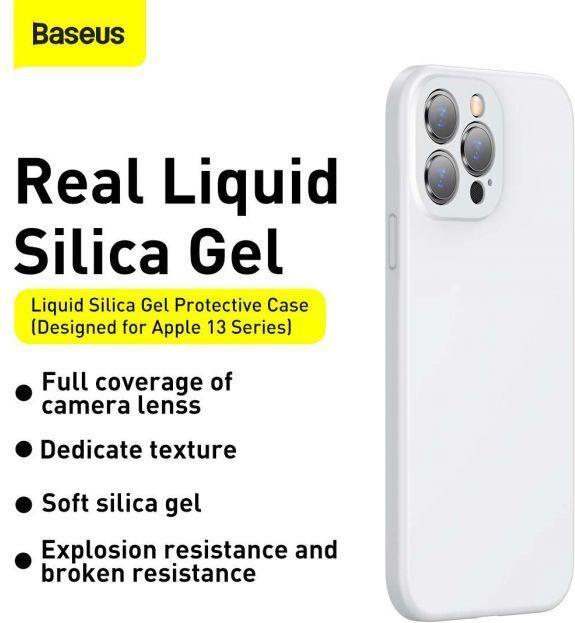Immagine prodotto Baseus Custodia protettiva di gel di silice liquido per iP 6.7inch 2021 bianco (Apple iPhone 13 Pro Max)