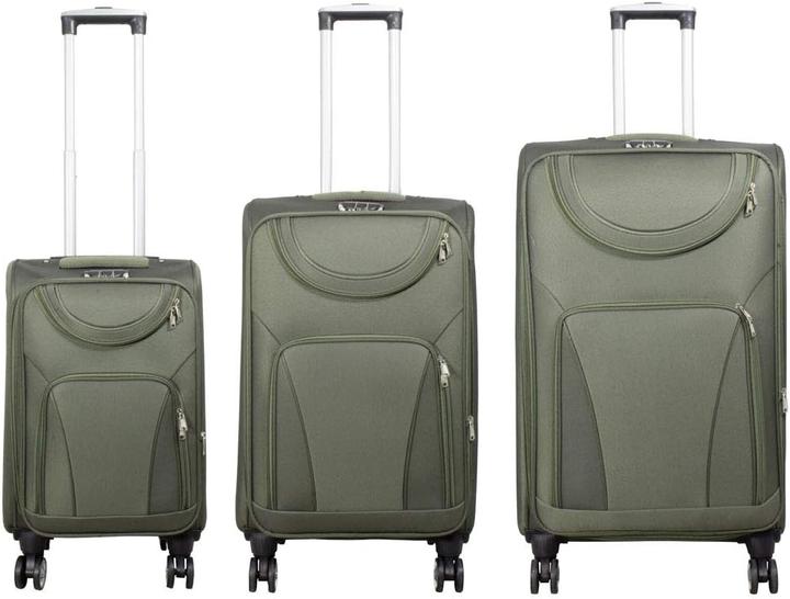 Produktbild Trendyshop365 3-teiliges Weichgepäck Koffer-Set (Handgepäck (bis 50l), M (50 - 90l), L (90 - 115l))
