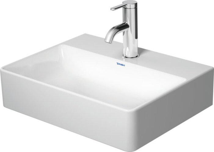 Duravit Handwaschbecken DURASQUARE o ÜL m HLB 450x350mm o Hahnloch weiss WG (350 mm, 450 mm)